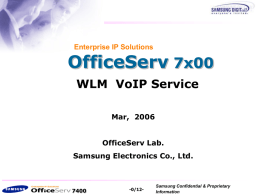 OfficeServ 7400 12.WLM VoIP Service