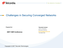 Architecture Considerations for Securing Converged Networks