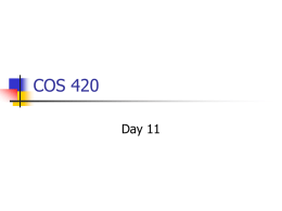 COS 420 day 11 & 12& 13