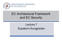EC Architectural Framework and EC Security