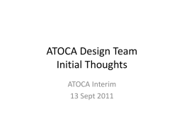 ATOCA Design Team Results