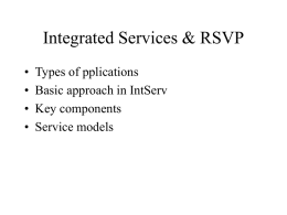 Integrated Services & RSVP