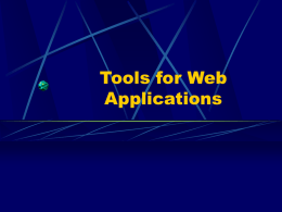 Tools for Web Apps