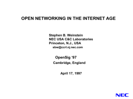 Open Networking in the Internet Age