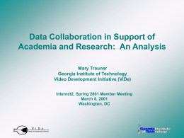 An Analysis Mary Trauner Georgia Institute of Technology