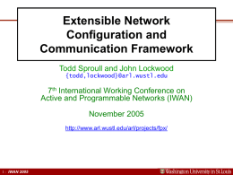 Extensible Network Configuration and