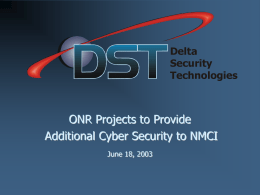 ONR Projects to Provide - National Defense Industrial Association