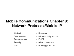 Mobile Network Layer