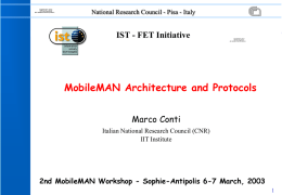 MobileMAN Architecture and Protocols