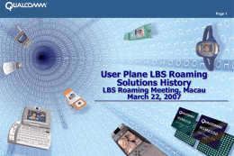 History of User Plane Solutions
