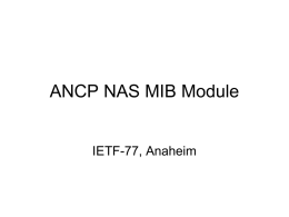 ANCP NAS MIB Module