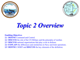 Topic 2 Overview inst ppt 14 Jul 08