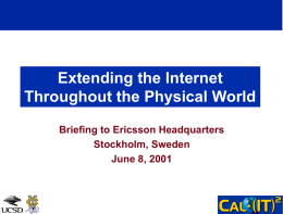 Extending the Internet Throughout the Physical World