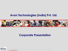 Avon Corporate Intro - Avon Technologies (India)