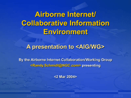 Airborne Internet Collaborative Information Environment