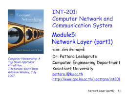 Network-INT201-05 - Department of Computer Engineering
