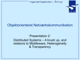 Objektorienteret Netværkskommunikation (ITONK1)