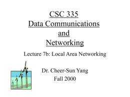 CSC 335 Data Communications and Networking I