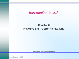 Introduction to MIS Chapter 3