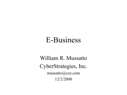 e-Business - CyberStrategies, Inc