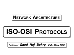 iso-osi protocols - Home - KSU Faculty Member websites