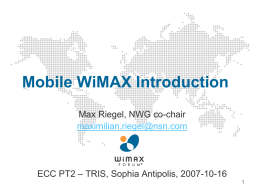 WiMAX - of Max Riegel