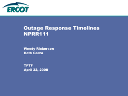 Presentation - Outage Response Timelines NPRR111