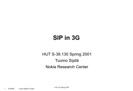 SIP in 3G: Content