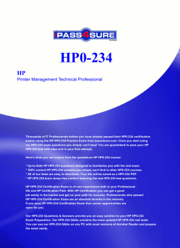 HP0-234 HP - Pass4Sure