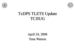 Watson TLETS for TCJUIG Apr 2009_final