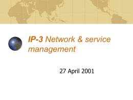 IP-3 Network & service management