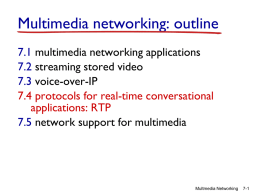 Lecture 09 - Multimedia Networking