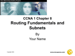 CCNA 1 Module 10 Routing Fundamentals and