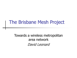 The Brisbane Mesh Project