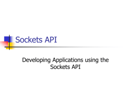 TCP/IP Sockets API