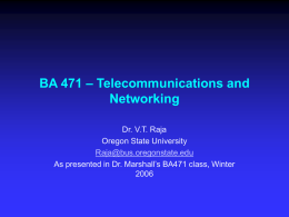 BA 479 - Business Information Communications and Networking
