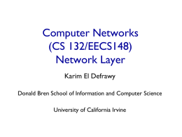 Network Layer - Donald Bren School of Information and Computer