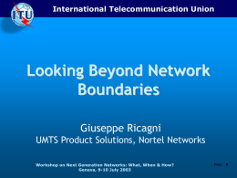 ITU-T Transforming the Network