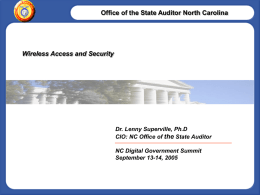 Office of the State Auditor North Carolina