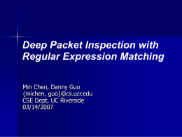 Deep Packet Inspection - Computer Science and Engineering