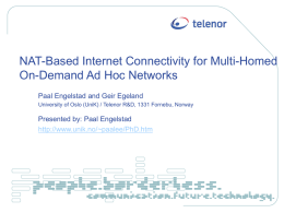NAT-Based Internet Connectivity for Multi-Homed On
