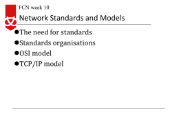 Networking Standards and Models