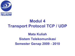 TCP or UDP - Sistel IMT 2010