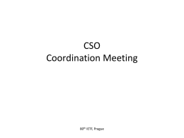 CSO Coordination Meeting