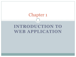Introduction to Web Application
