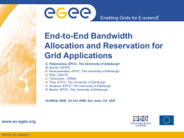 End to End Bandwidth Allocation and Reservation for