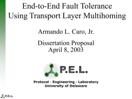 Transport Layer Multihoming for Fault Tolerance in FCS Networks
