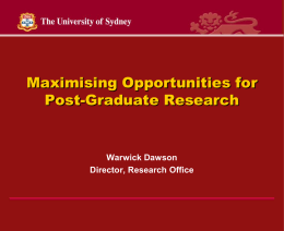 Research - University of Sydney