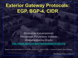 IP: Addresses and Forwarding - ECSE