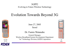 3GPP2 “Evolving to Future Wireless Technology”